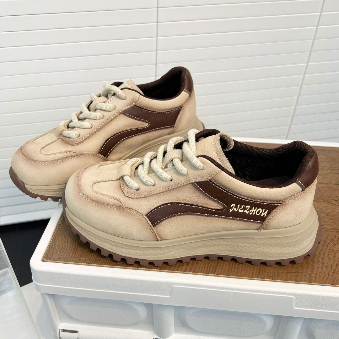 Damen Komfortable Sneakers mit robustem Sohlenprofil und atmungsaktiver Obermaterialstruktur EB