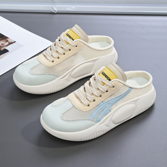 Damen Sportliche Slip-On Sneakers mit luftiger Mesh-Oberfläche und dämpfender Sohle EB