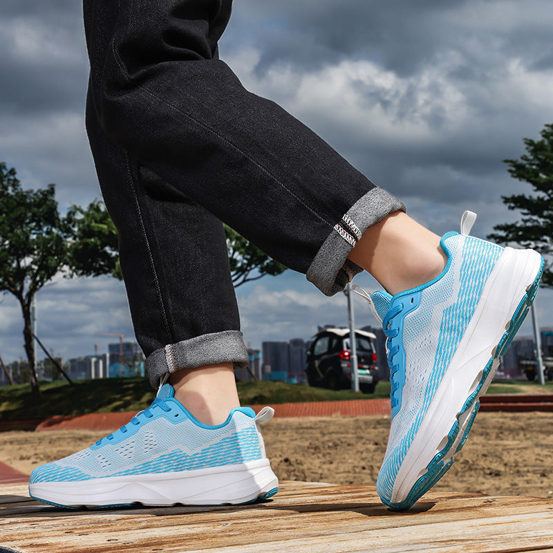 Damen Atmungsaktive Laufschuhe mit stoßdämpfendem Obermaterial und elastischem Schnellschnürsystem EB