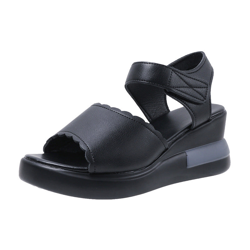 Damen Wedge-Sandalen mit komfortablem Fußbett und elegantem Riemendesign EB