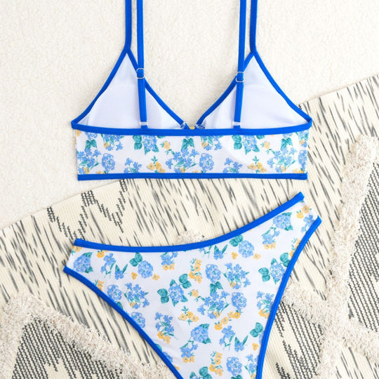 Damen Bikiniset mit verspieltem Blumendesign und komfortablem Schnitt EB