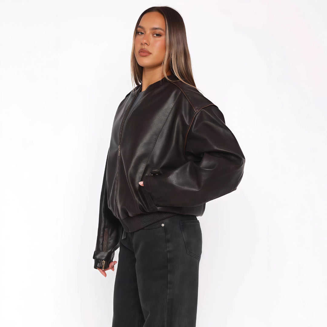 Damen modische cropped jacke mit lässigem Schnitt EB