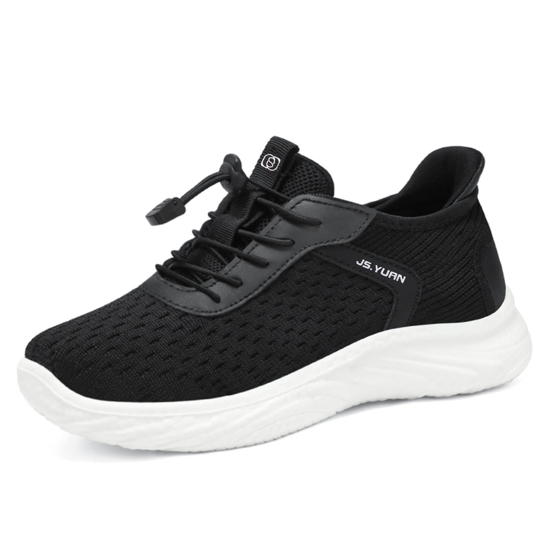 Damen nan leichter Strick-Sneaker mit elastischem Sockeneinstieg, Schnellzug-Schnürung und gedämpfter EVA-Zwischensohle EB