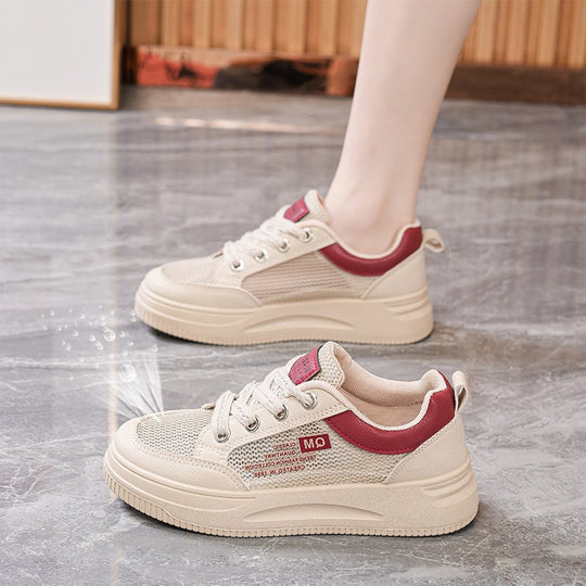 Damen Sportliche Sneakers mit atmungsaktiver Netzoberfläche und dämpfender Sohle EB