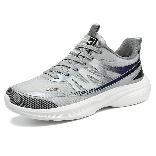 Herren nan leichte atmungsaktive Laufsneaker mit nahtlosem Strickobermaterial, gepolstertem Fersenkragen und reaktiver EVA-Dämpfung EB