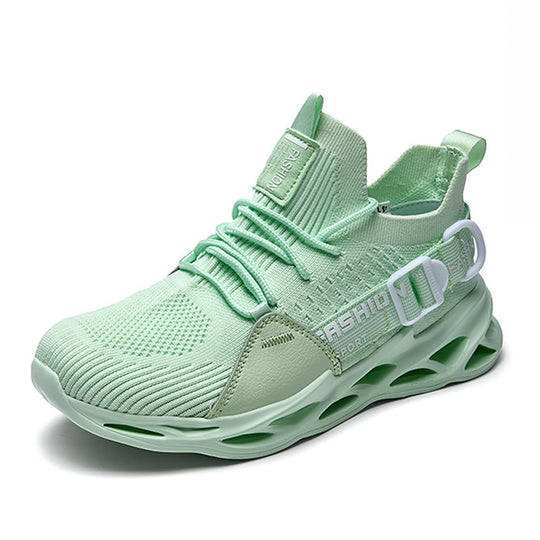 Damen Sportliche Schnür-Sneakers mit elastischem Obermaterial EB