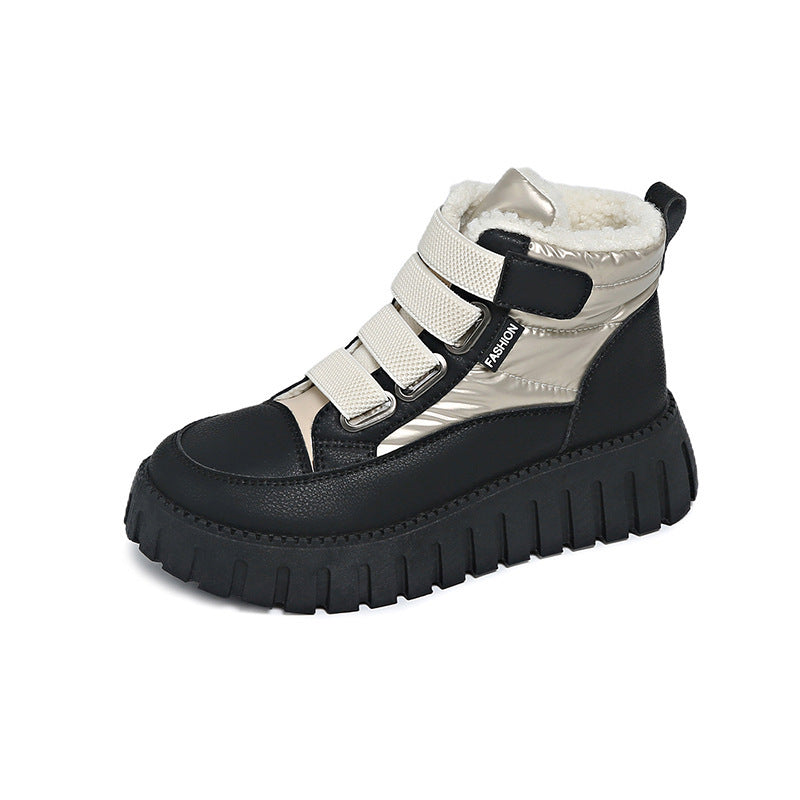 Damen Trendige Winterstiefel mit gepolsterter Innensohle und rutschfester Profilsohle EB