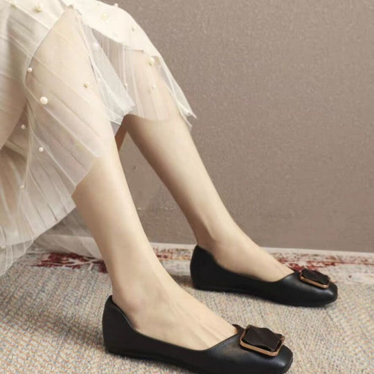 Damen Ballerinas mit elegantem Schnallenakzent EB