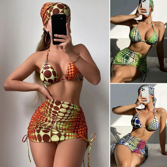 Damen Triangel-Bikini mit Rock EB
