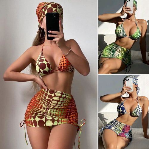 Damen Triangel-Bikini mit Rock EB