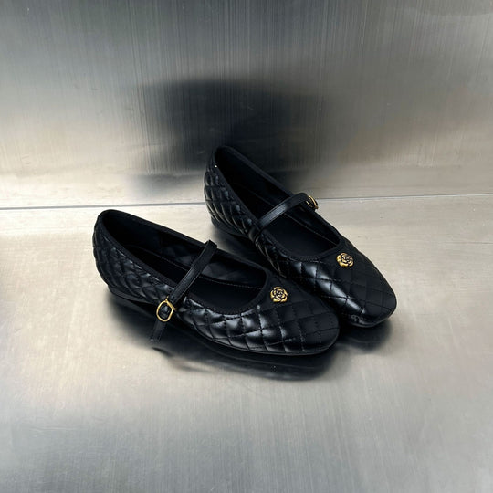 Damen elegante Ballerinas mit bequemer Riemenverzierung und edler Steppung EB