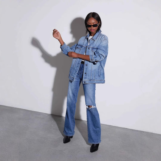 Damen oversized Jeansjacke EB