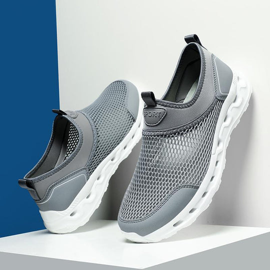 Damen Sportliche Mesh Slip-On Sneakers EB