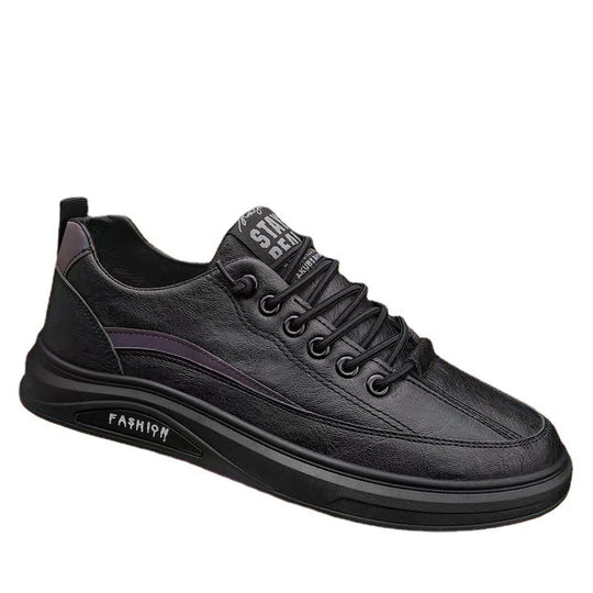 Damen Sportliche Sneaker aus hochwertigem Leder mit stoßdämpfender Sohle EB