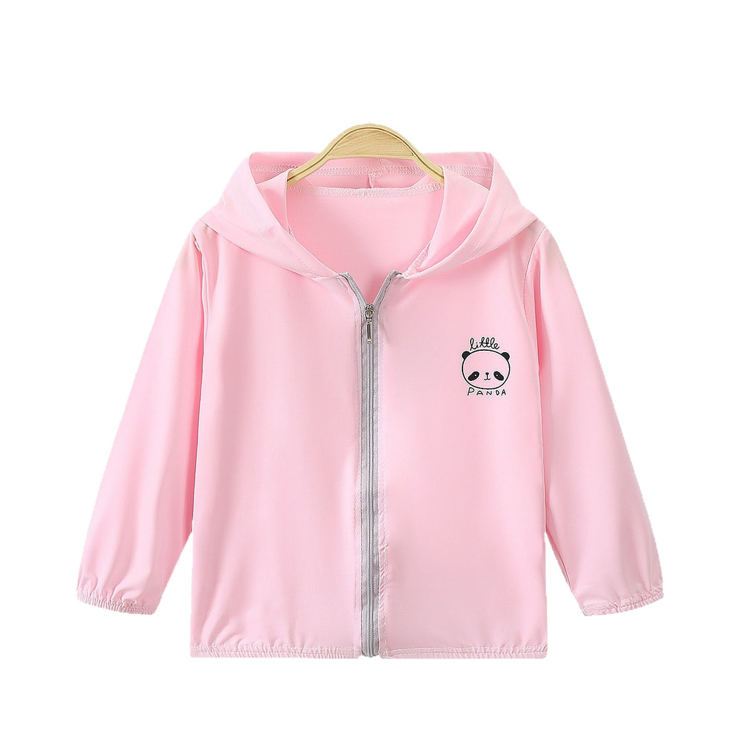 Unisex nan leichte Kapuzenjacke mit durchgehendem Reißverschluss und niedlichem Panda-Print  EB