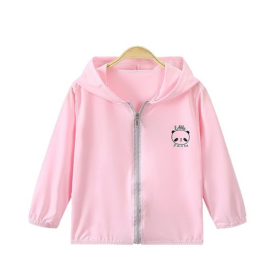 Unisex nan leichte Kapuzenjacke mit durchgehendem Reißverschluss und niedlichem Panda-Print  EB