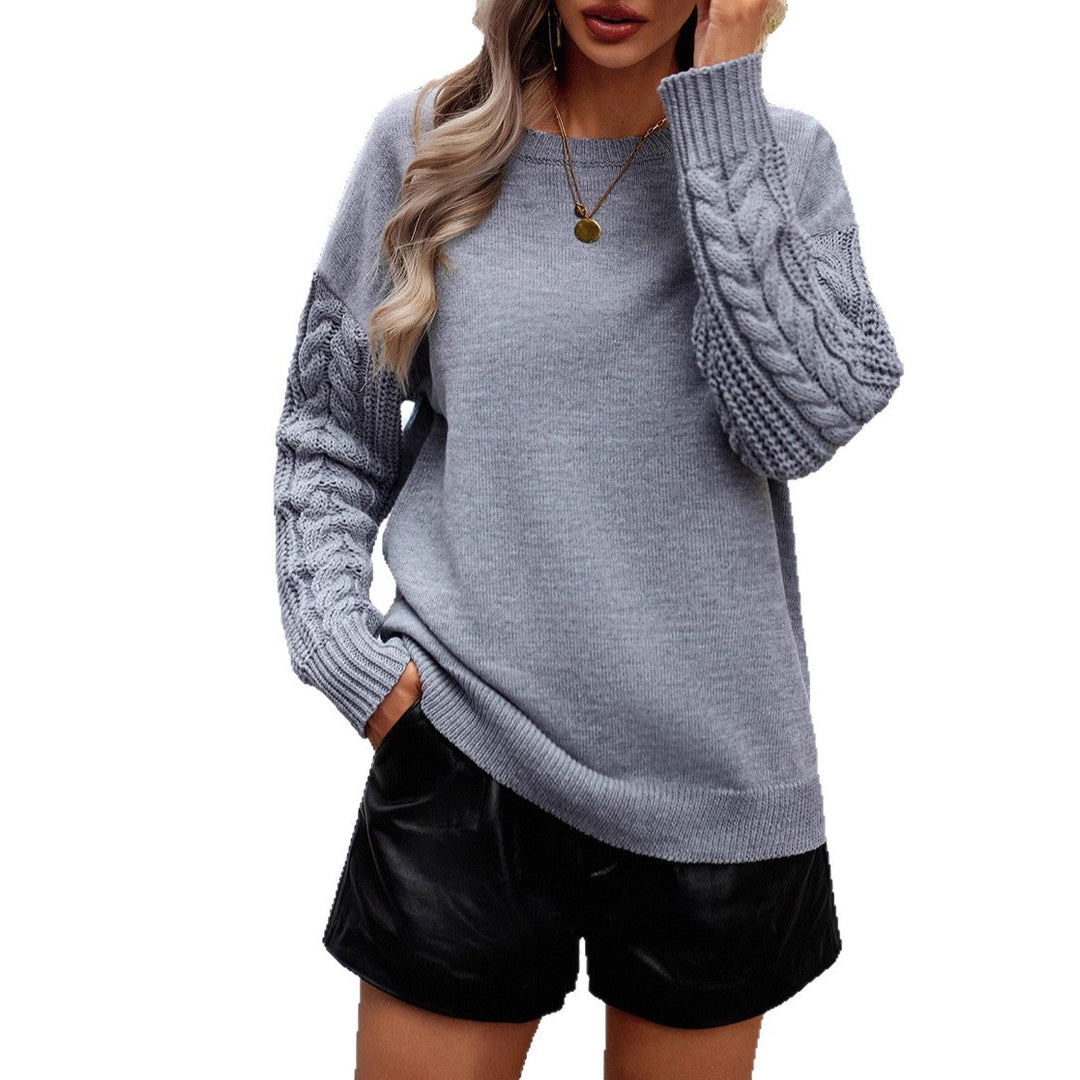 Damen Pullover mit strukturierten Ärmeln und modernem Feinstrick EB