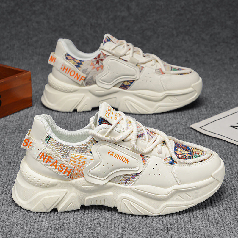 Damen Modische Sneakers mit einzigartigem Muster und dämpfender Sohle EB