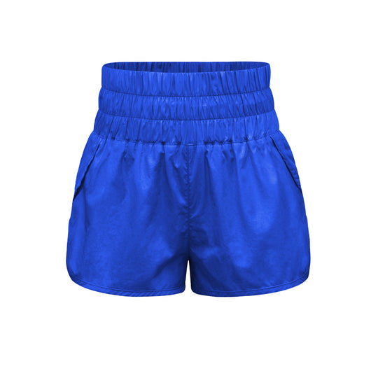 Damen sportliche Shorts mit elastischem Bund und praktischen Eingrifftaschen EB
