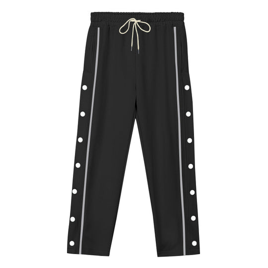 Unisex nan leichte Sport-Trainingshose mit Druckknopfleiste und elastischem Kordelbund EB
