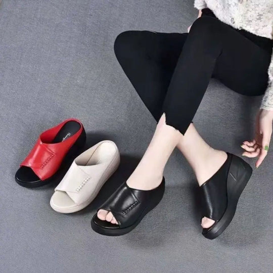 Damen nan orthopädisch inspirierte Schlupf‑Mule mit viskoelastischem Memory‑Fußbett EB