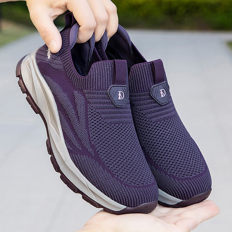 Damen Atmungsaktive Slip-On Sneakers mit flexibel dämpfender Sohle EB