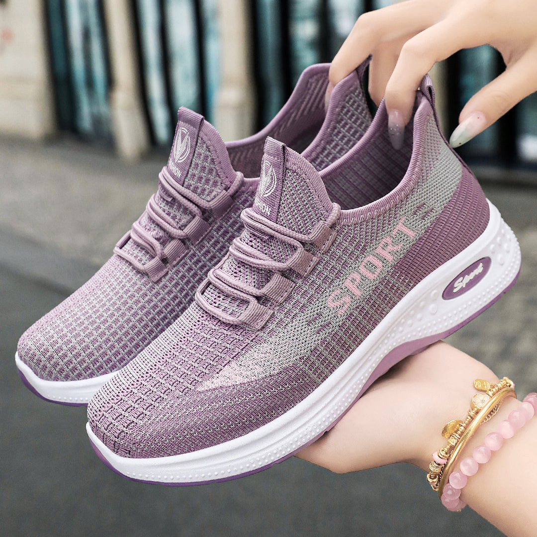 Damen Freizeitliche Sport-Sneaker mit atmungsaktivem Mesh-Obermaterial und flexibler Sohle EB