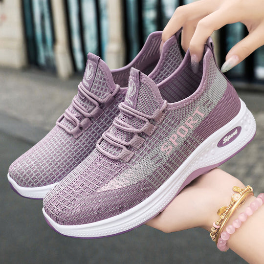 Damen Freizeitliche Sport-Sneaker mit atmungsaktivem Mesh-Obermaterial und flexibler Sohle EB