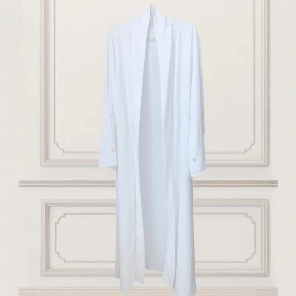 Damen Eleganter Kimono mit perlverzierten Details und weitem Schnitt EB