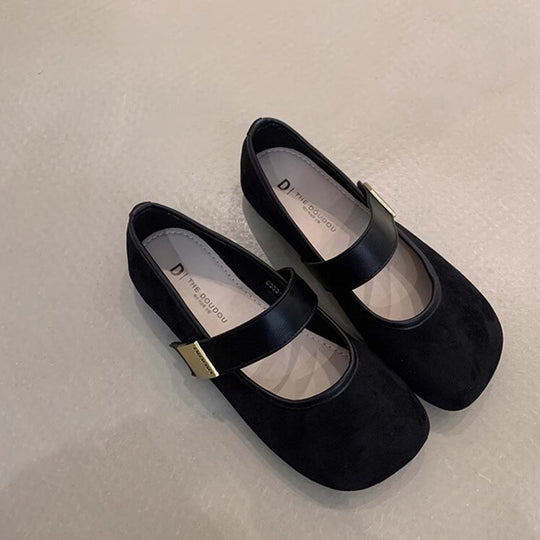 Damen elegante Mary Jane Ballerinas mit komfortablem Riemchen EB