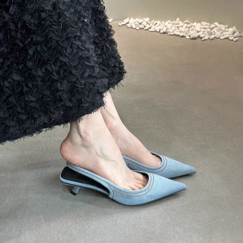 Damen Sling-Pumps mit spitzem Design und verstellbarem Riemchen EB