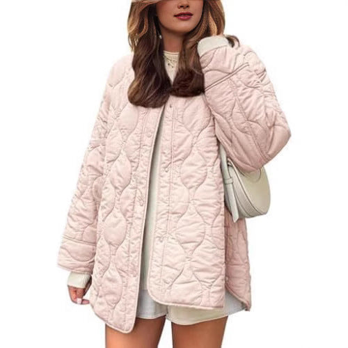 Damen Lässige Steppjacke mit praktischen Taschen und lässigem Schnitt EB