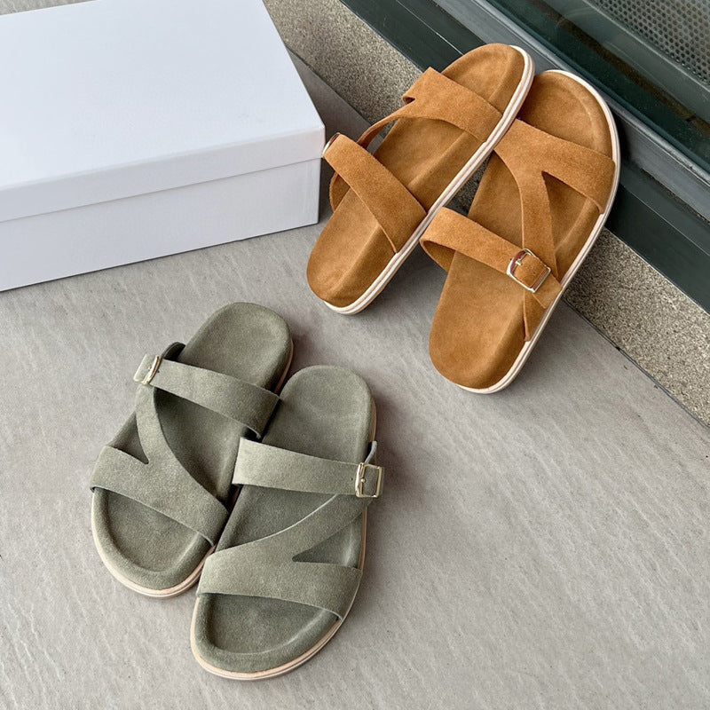 Damen Komfortable Clogs mit modischen Riemen EB