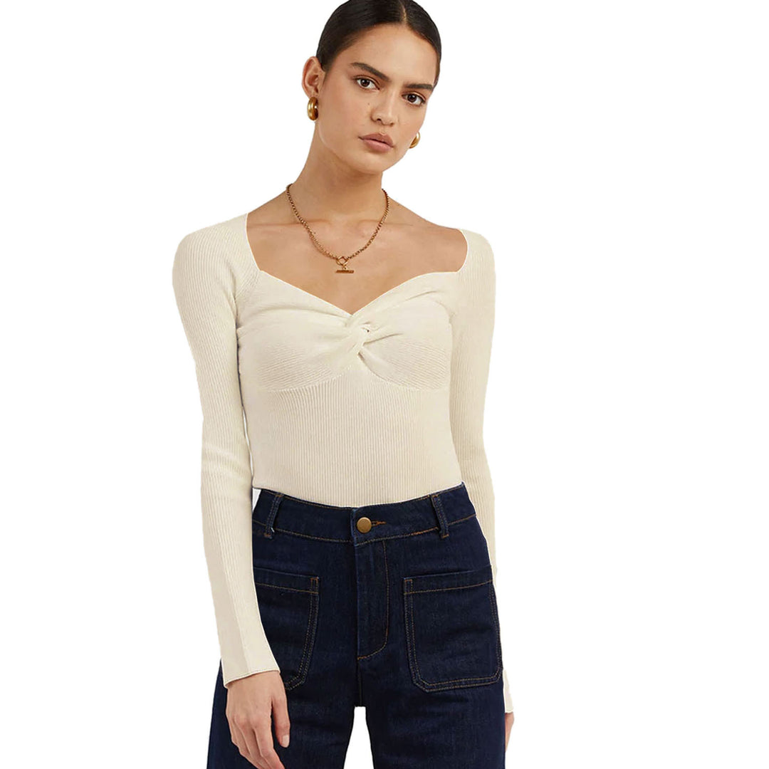 Damen Langarmshirt mit Twist-Detail EB