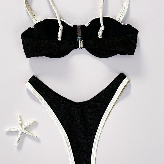 Damen Bikini mit gepolstertem Oberteil und verstellbaren Trägern EB
