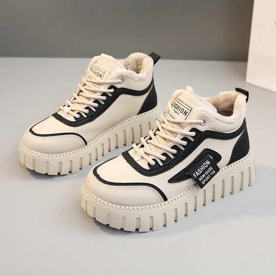 Damen modische Chunky Sneaker mit weichem Futter und robuster Sohle EB
