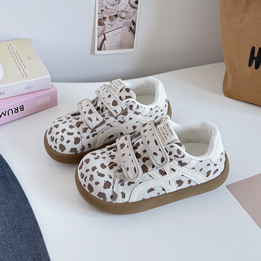 Damen Modische Sneaker mit Klettverschluss und tierischem Design EB
