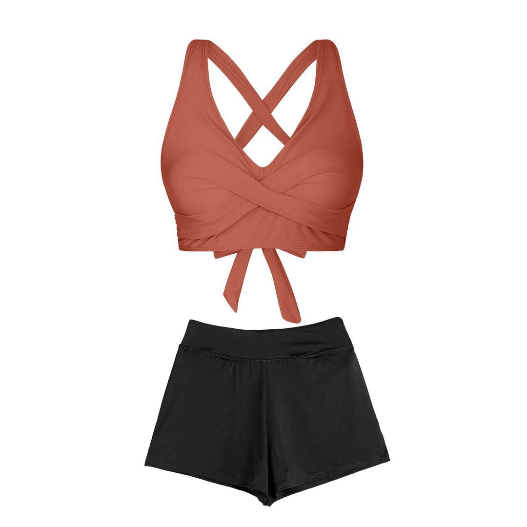 Damen Zweiteiliger Badeanzug mit floralem Design EB