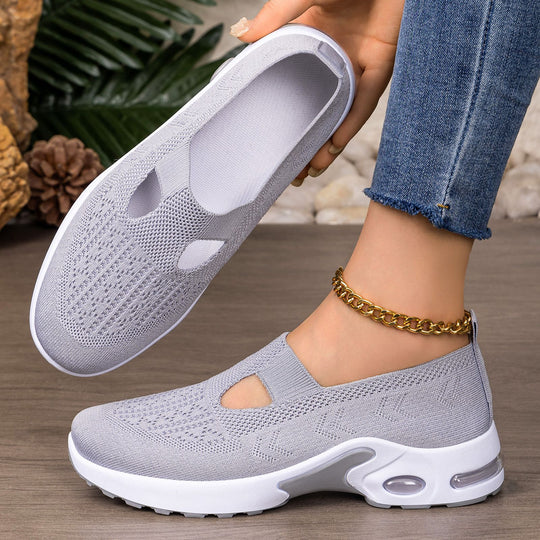 Damen Freizeit Sneakers mit atmungsaktiver Strickoberfläche EB