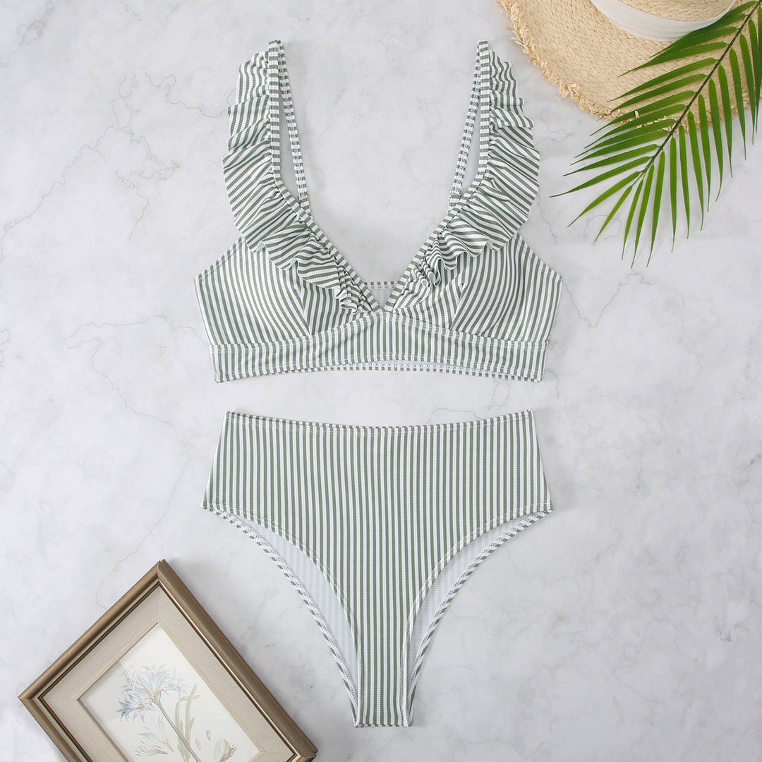 Damen Strand-Bikini mit verspielten Rüschen EB