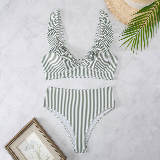 Damen Strand-Bikini mit verspielten Rüschen EB