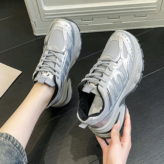 Damen Sportliche Sneakers mit atmungsaktivem Obermaterial und dämpfender Sohle EB