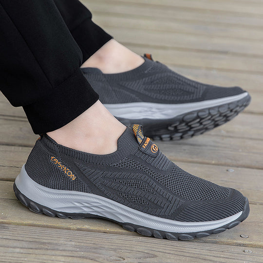 Damen Sportliche Slip-On Sneakers mit atmungsaktiver Mesh-Oberfläche EB