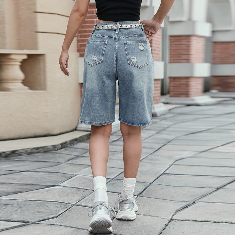 Damen Denim-Shorts mit modischem Schnitt und lässigem Look EB