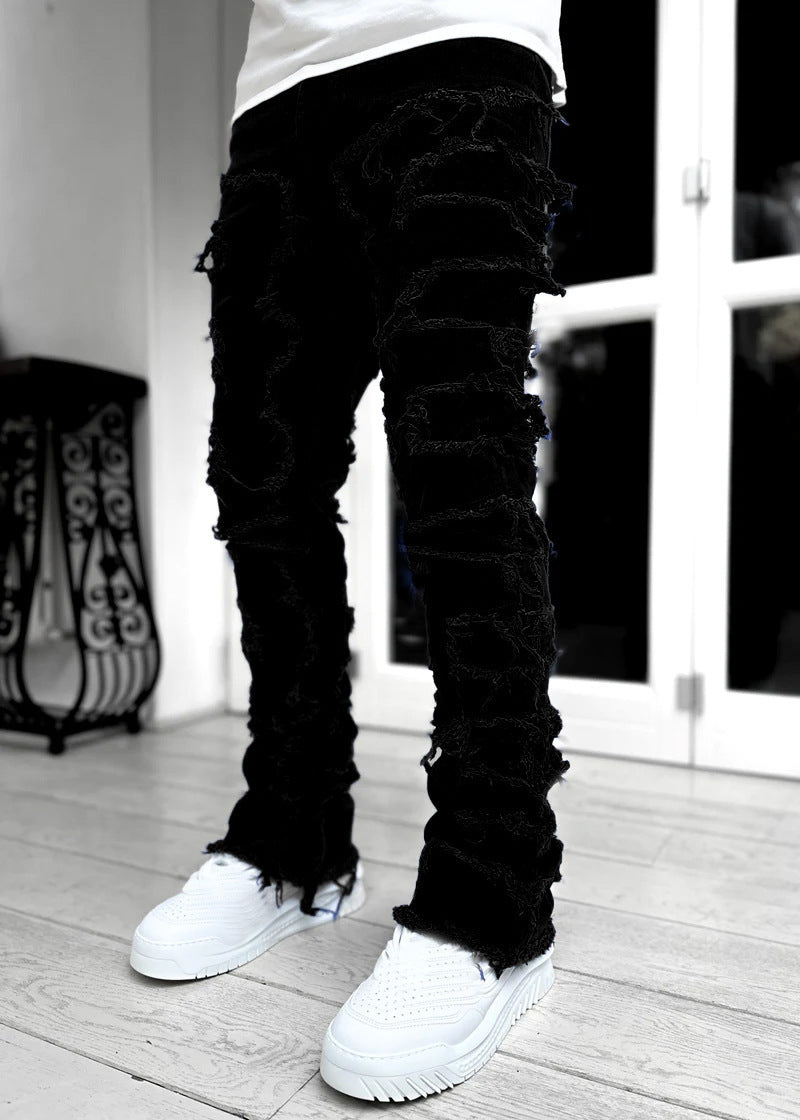 Herren modische Ripped Denim-Hose im lässigen Street-Style EB