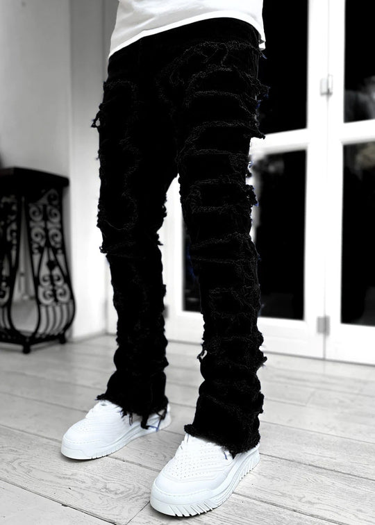 Herren modische Ripped Denim-Hose im lässigen Street-Style EB