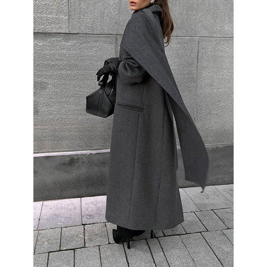 Damen Übergroße Mantel-Wrap EB
