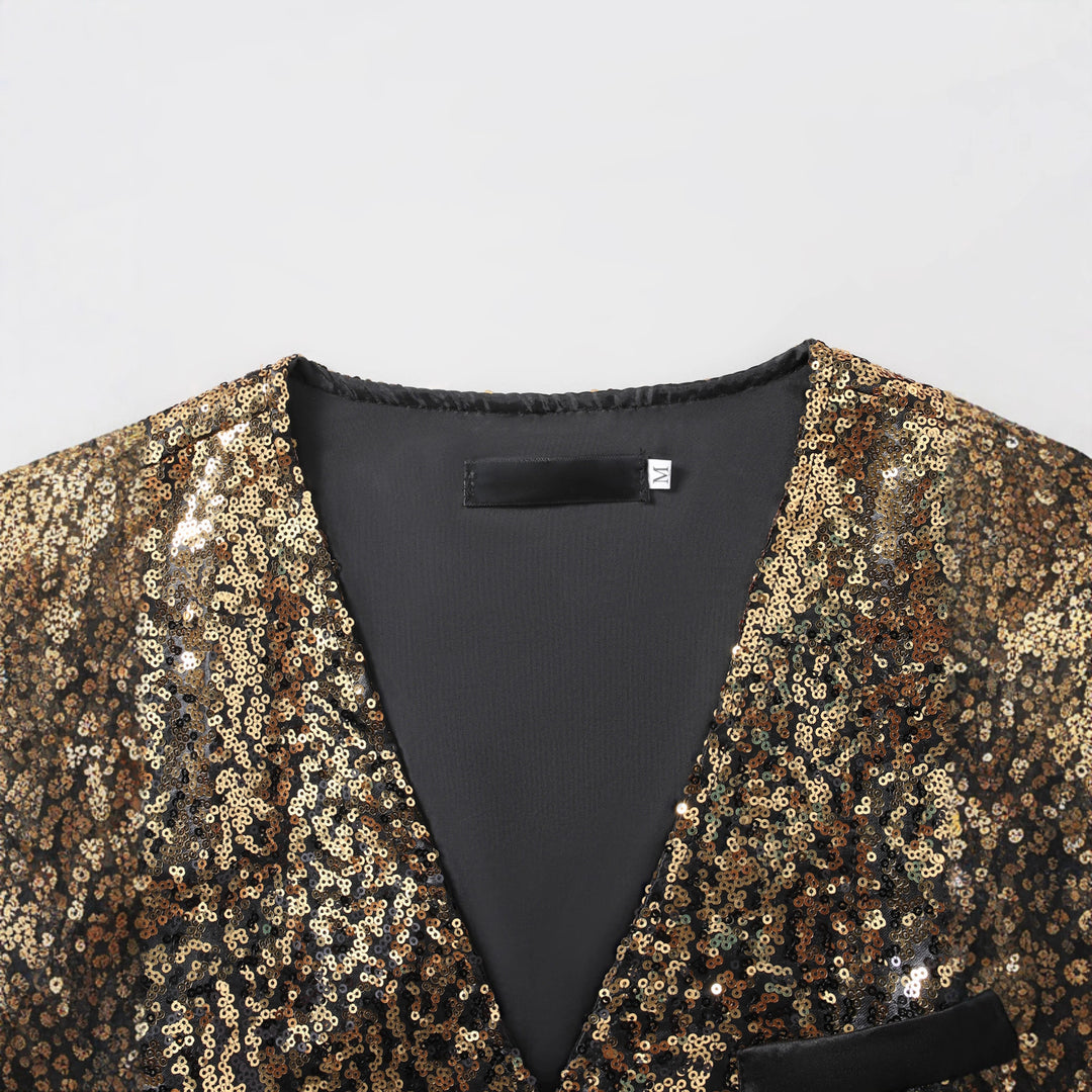 Herren Weste mit Schimmernden Pailletten & Auffälligem Look | EB