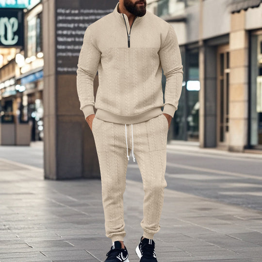 Herren Sportliches Freizeit-Set aus atmungsaktivem Material mit strukturiertem Design EB