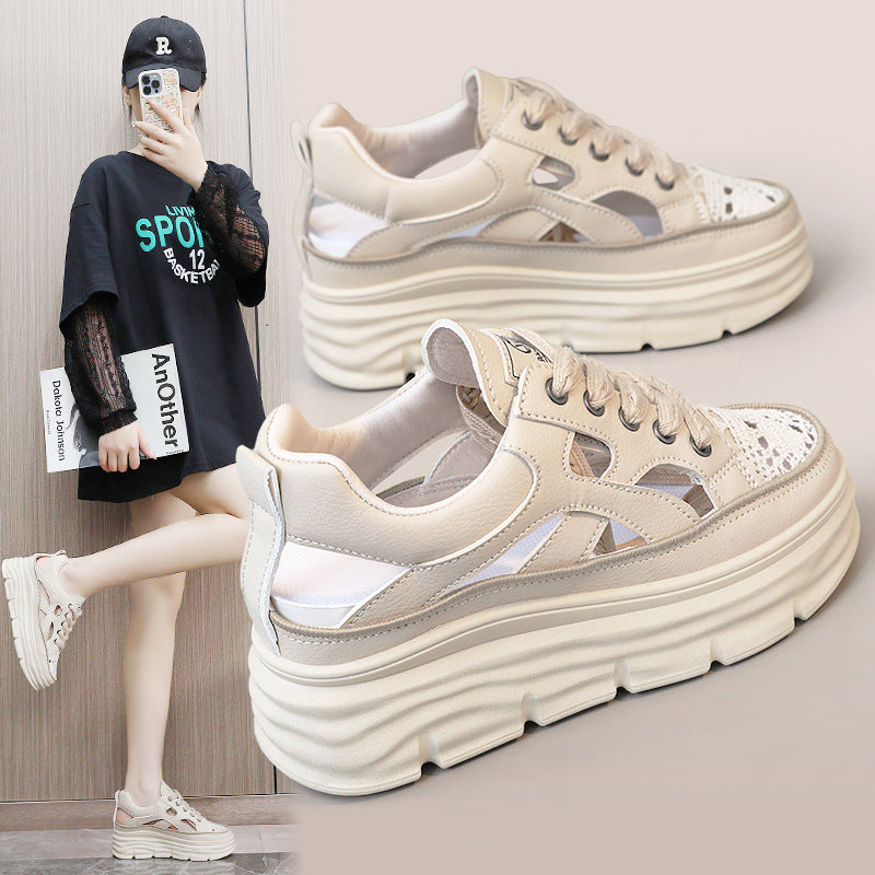 Damen Sneaker mit perforierter Mesh-Oberfläche und dämpfendem Sohlenprofil EB